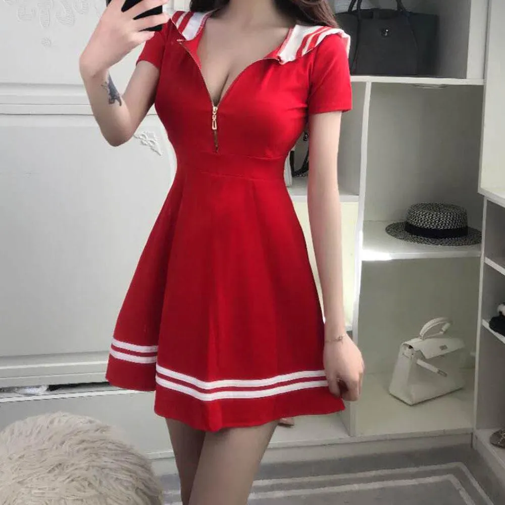 Sailor Zipper Dress SD01163