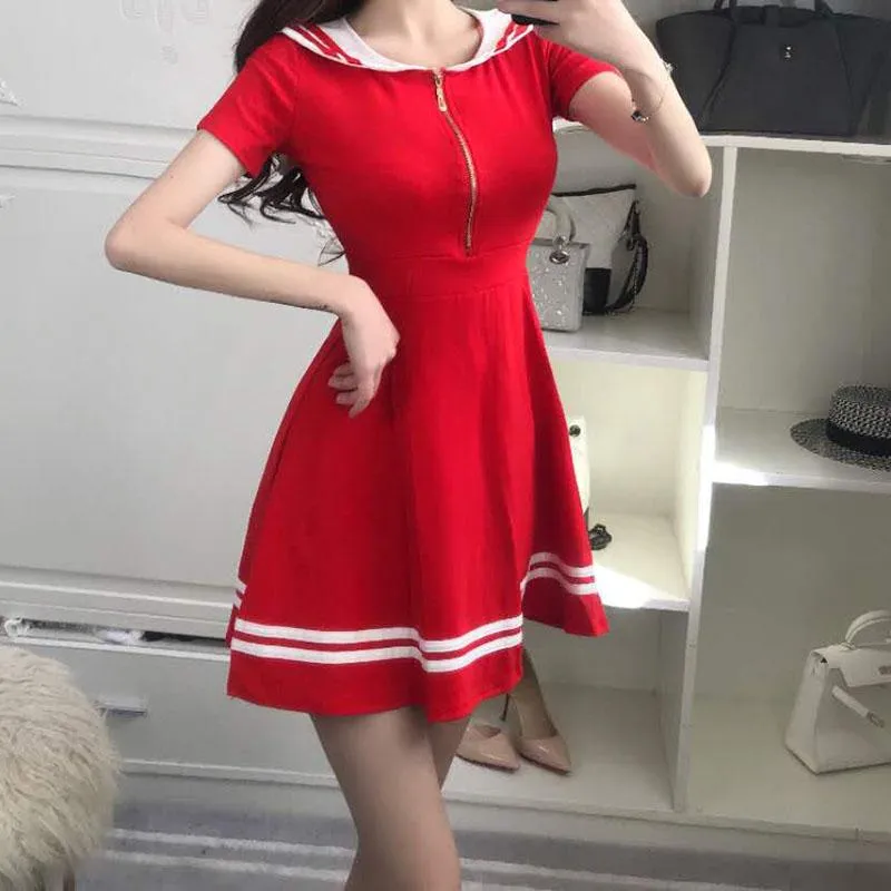 Sailor Zipper Dress SD01163