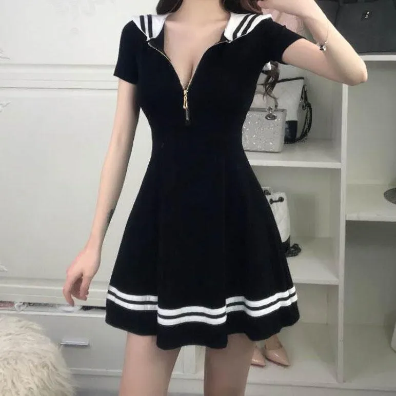 Sailor Zipper Dress SD01163