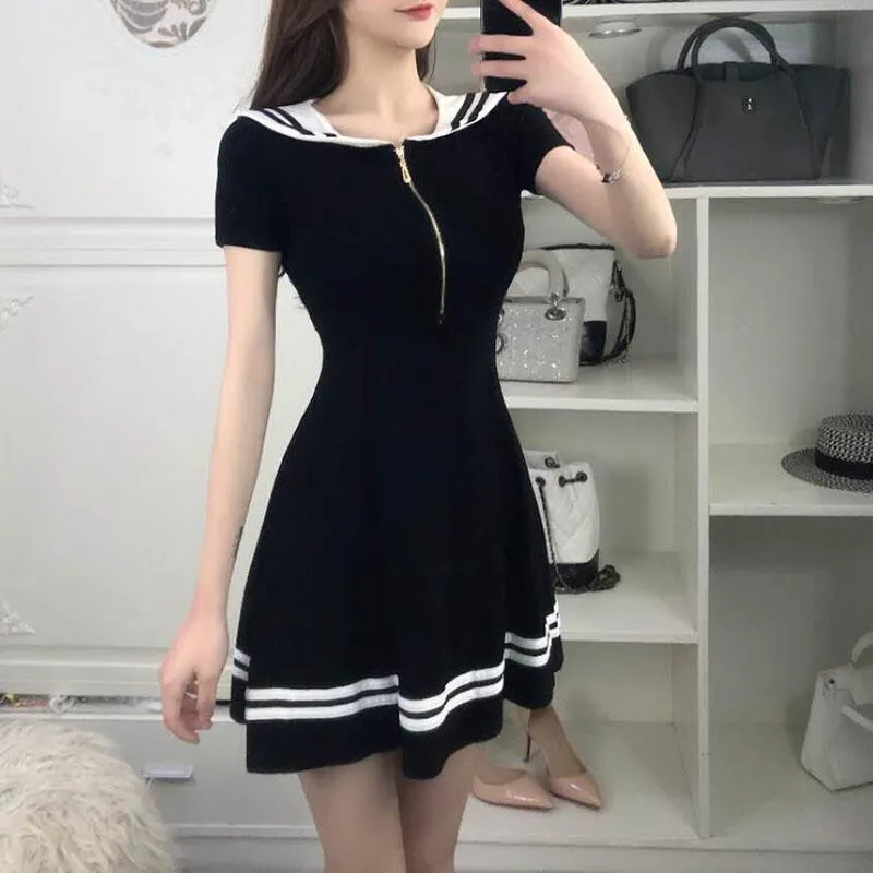 Sailor Zipper Dress SD01163