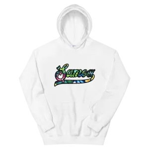 Samoa 685 - Floral Jersey with Black Border (front/back) *ADULT HOODIE*