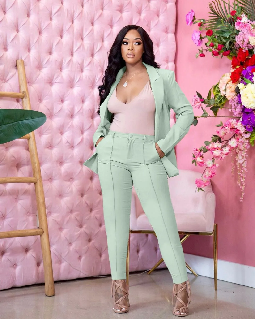 Schoensten Women Blazers   Two Piece Sets