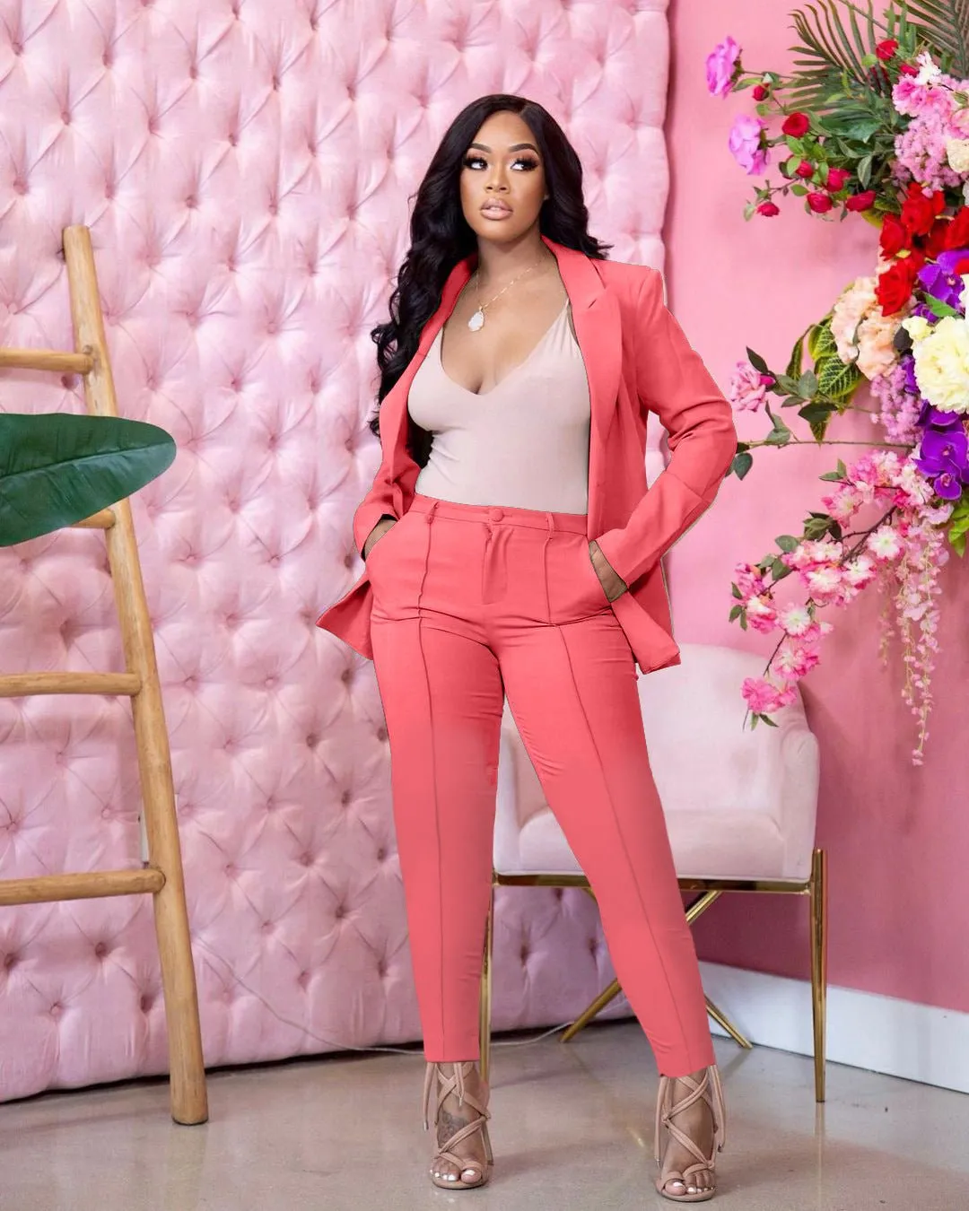 Schoensten Women Blazers   Two Piece Sets