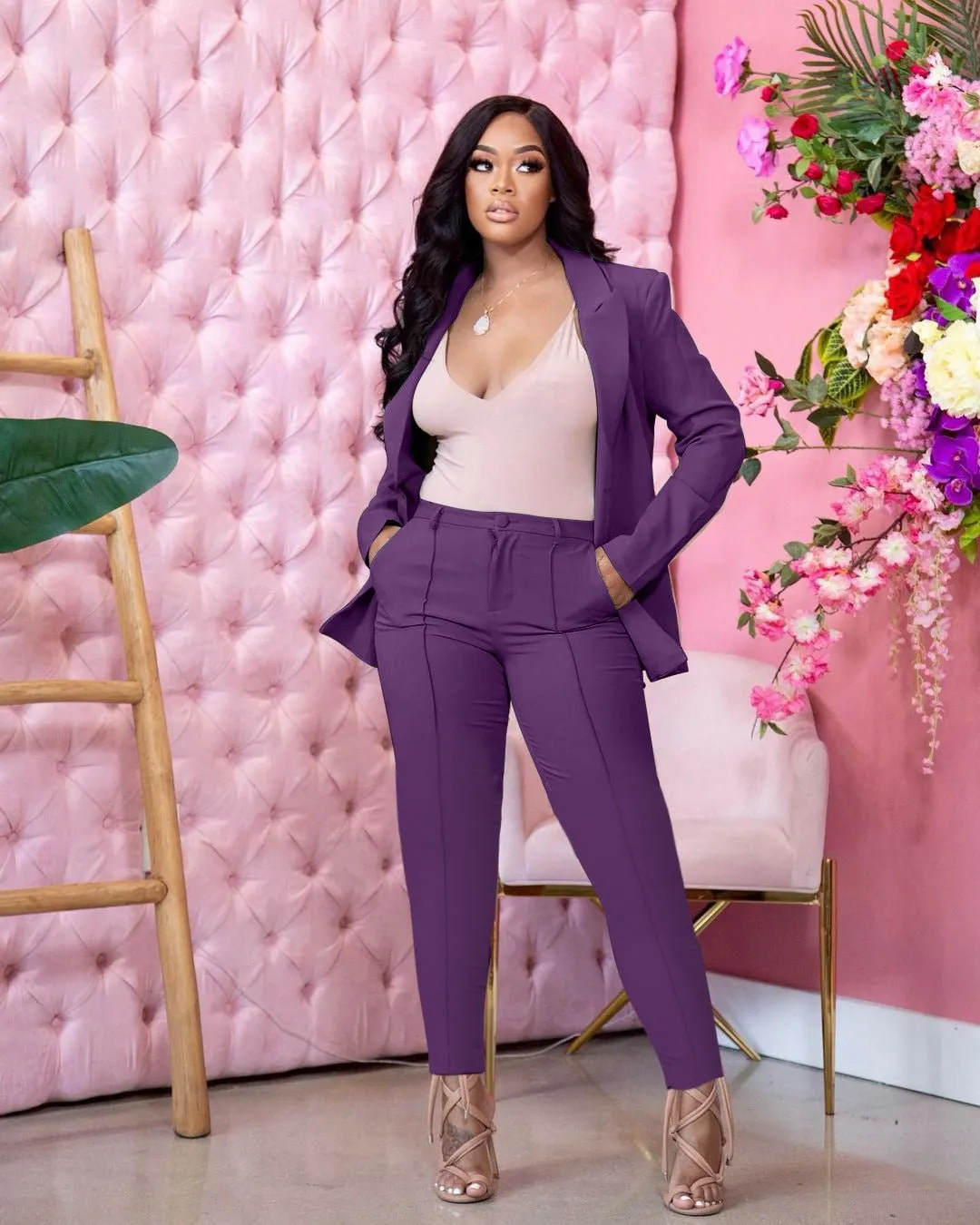 Schoensten Women Blazers   Two Piece Sets