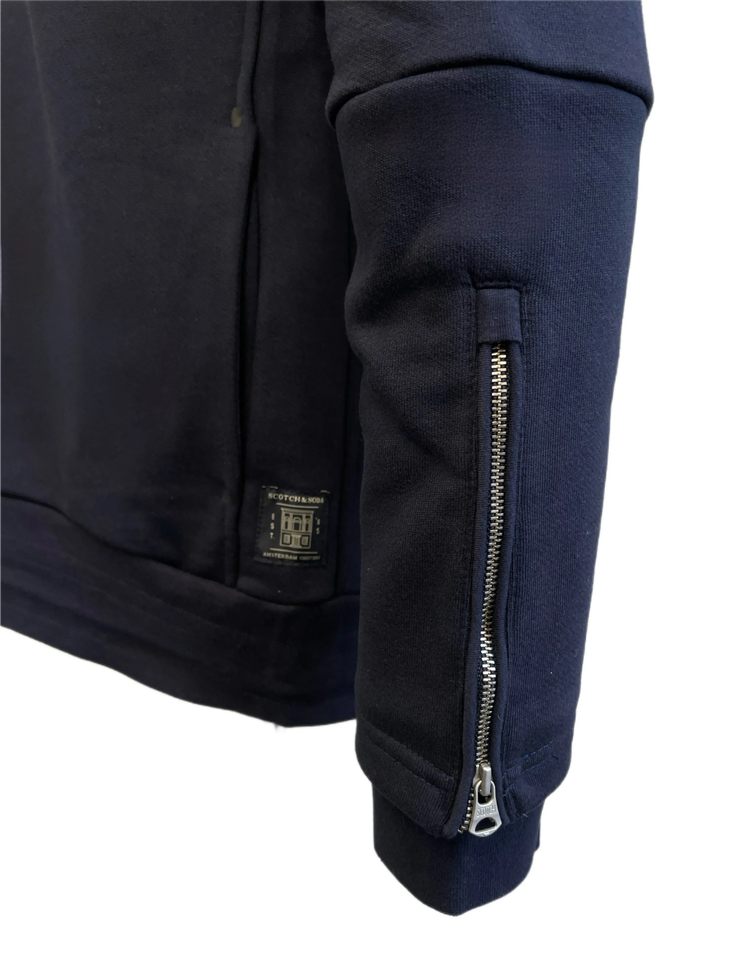 SCOTCH & SODA Men's Navy Side Panel Hooded Sweatshirt #652 XL NWT