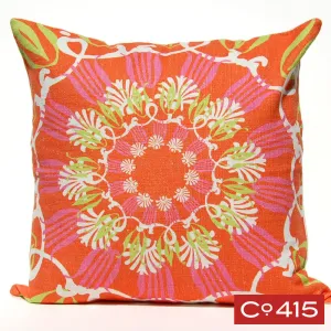 Scroll Suzani Pillow - Tropical