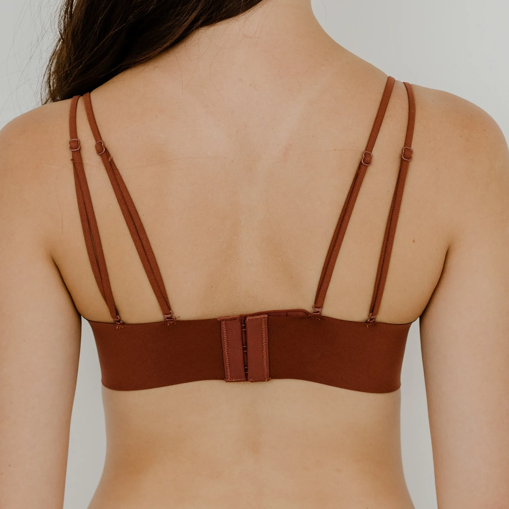 Seriously Comfy Lightly-Lined Wireless Bra in Brick (Size S & XL Only)
