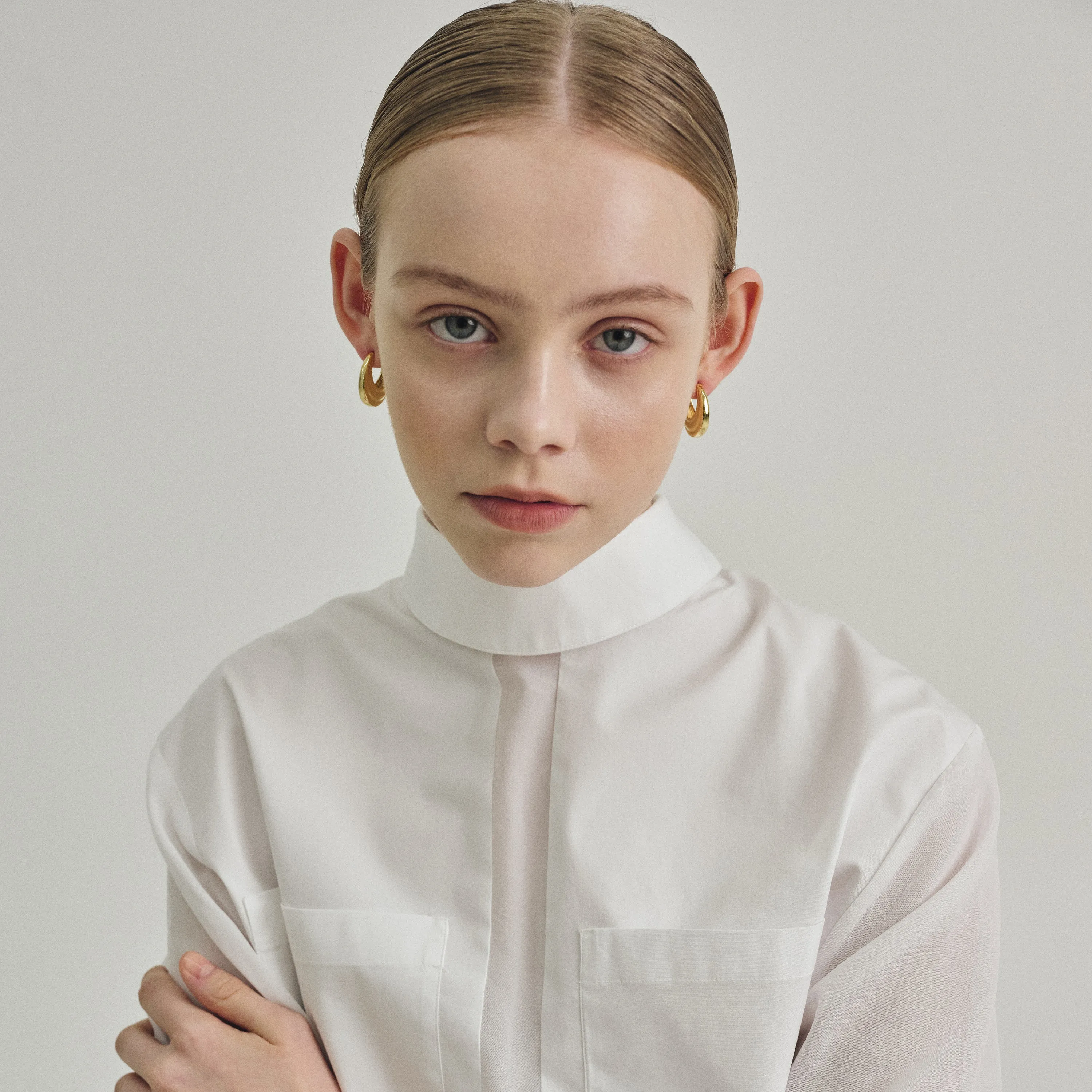 Shell Textured Hoop Earrings