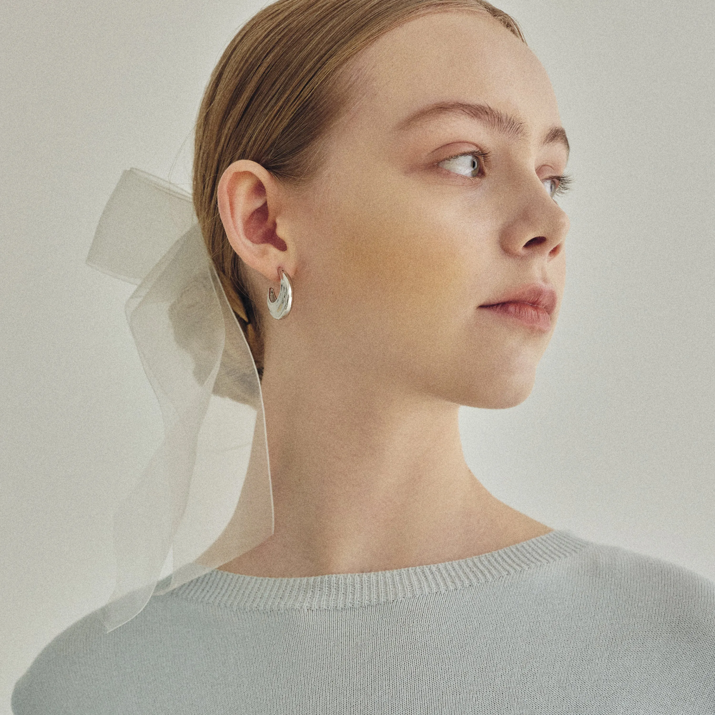 Shell Textured Hoop Earrings