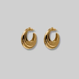 Shell Textured Hoop Earrings