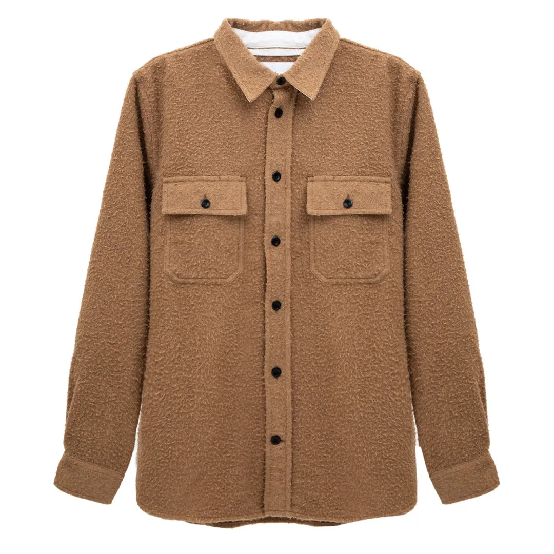 Silas Textured Cotton Wool Overshirt