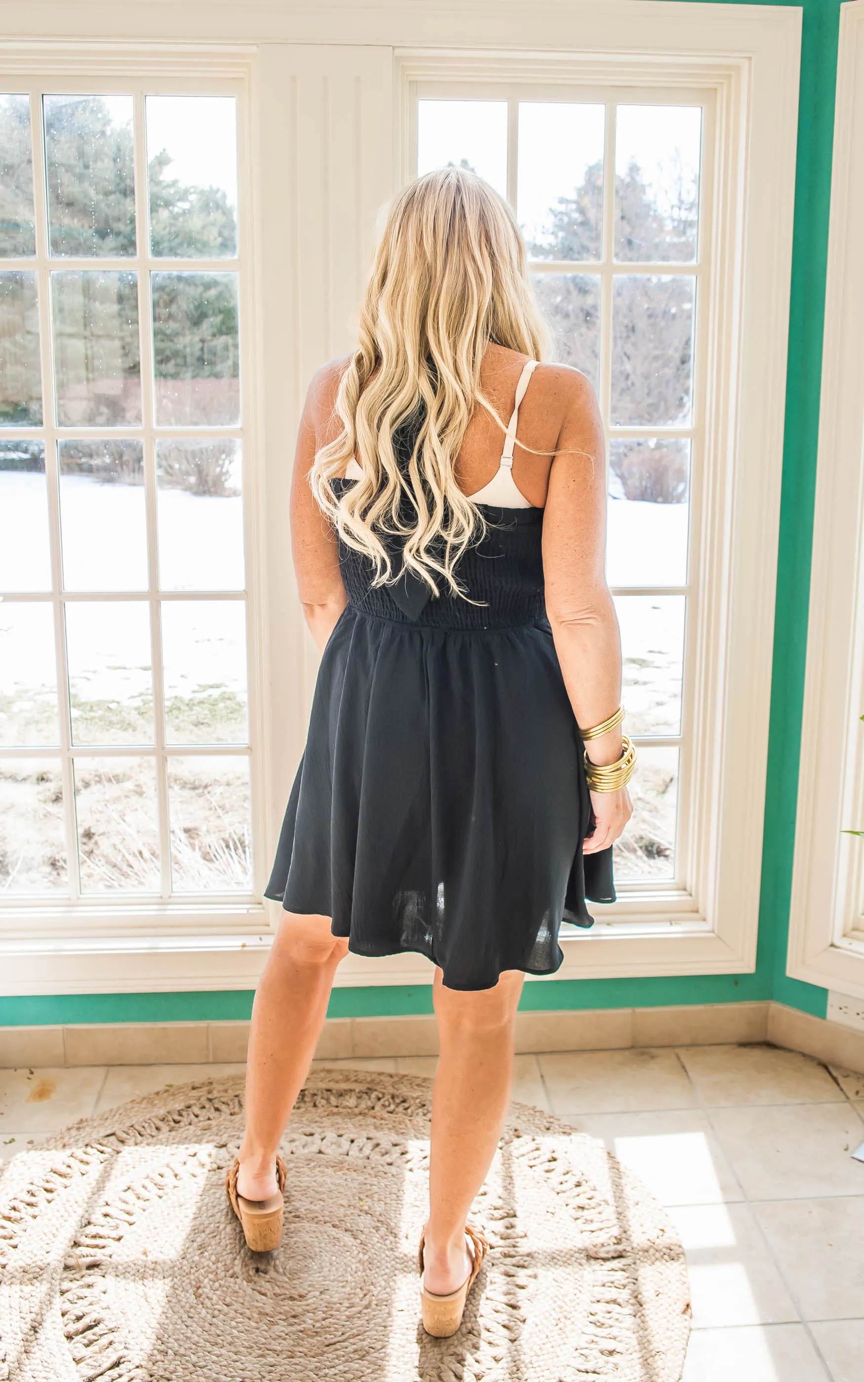Sleeveless Solid Woven Dress | FINAL SALE