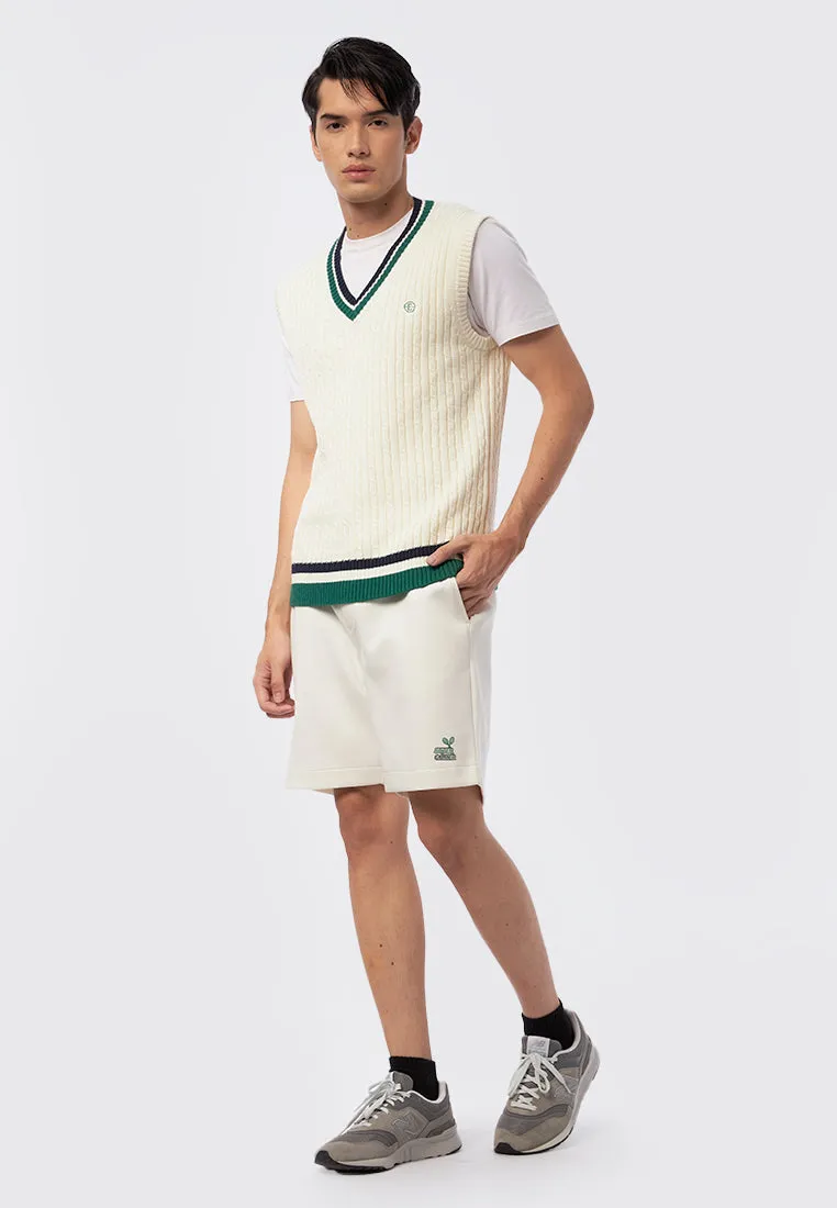 Slim Fit Textured Knit Vest