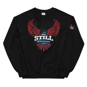 Soaring And Still Champion™ front, Be Your Beast on back, ASC logo on sleeve, women's sweatshirt