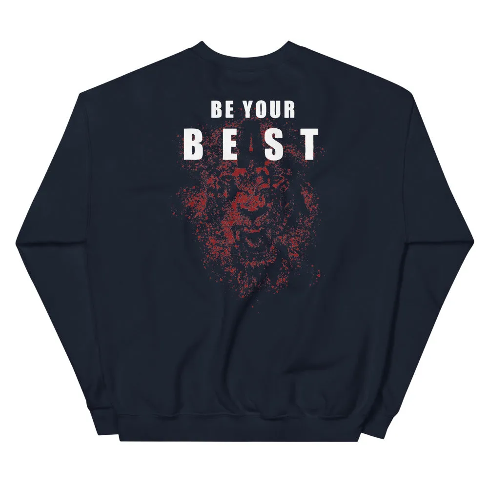 Soaring And Still Champion™ front, Be Your Beast on back, ASC logo on sleeve, women's sweatshirt