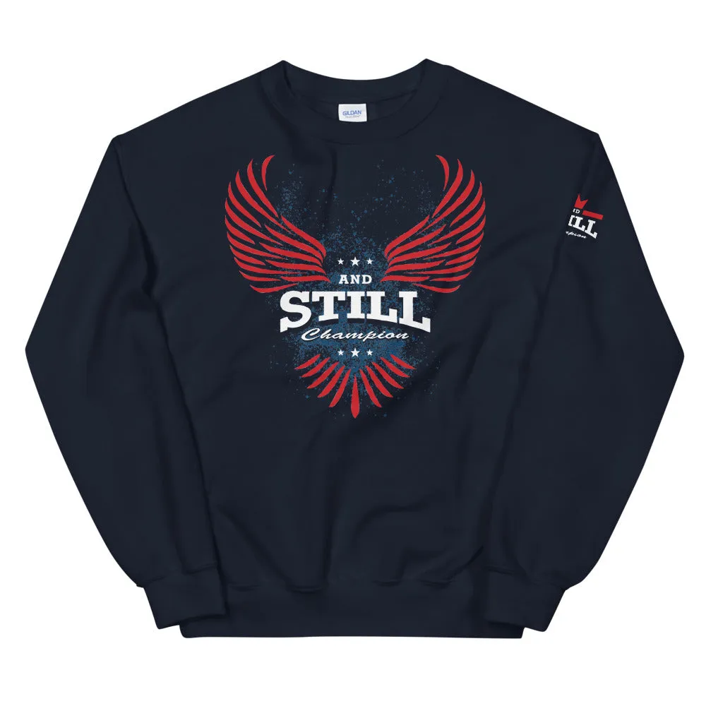 Soaring And Still Champion™ with Be Your Beast back, ASC sleeve logo men's sweatshirt