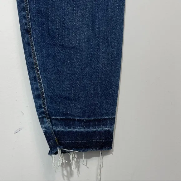 SPANX DISTRESSED SKINNY JEANS S P Dark Medium Wash 20203R High Rise Jeggings