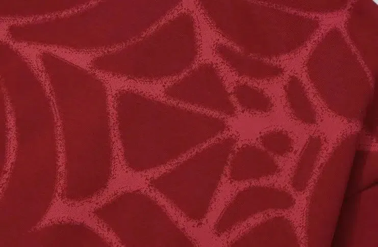 Spider Flocking Velvet Hooded Sweatshirt