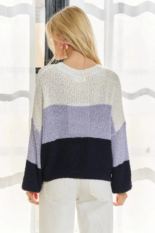 Stay Cozy Color Block Sweater