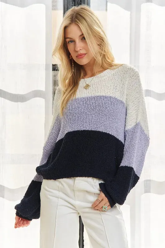 Stay Cozy Color Block Sweater
