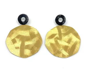 Sterling Silver Gold Plated and Oxidized Earrings