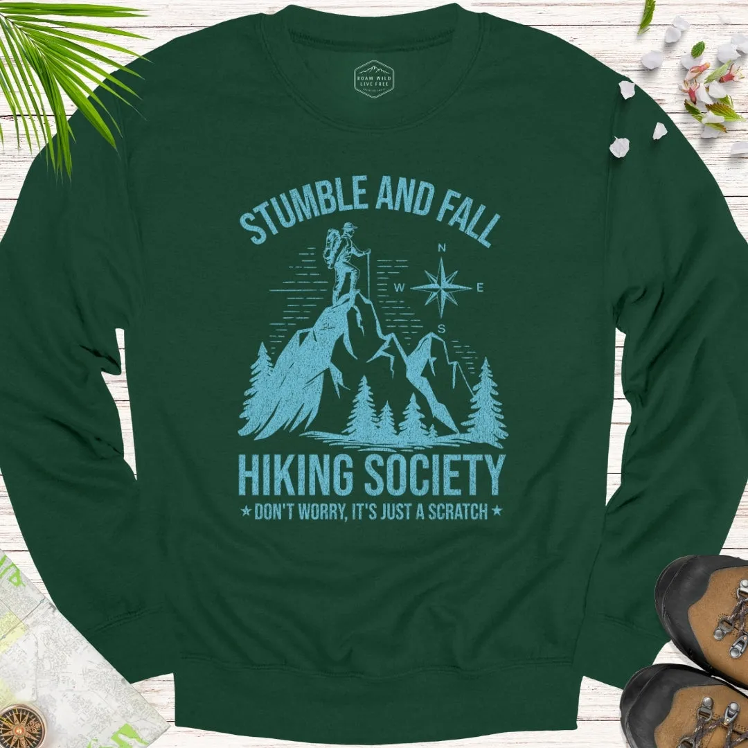 Stumble And Fall Hiking Society Unisex Crewneck Sweatshirt
