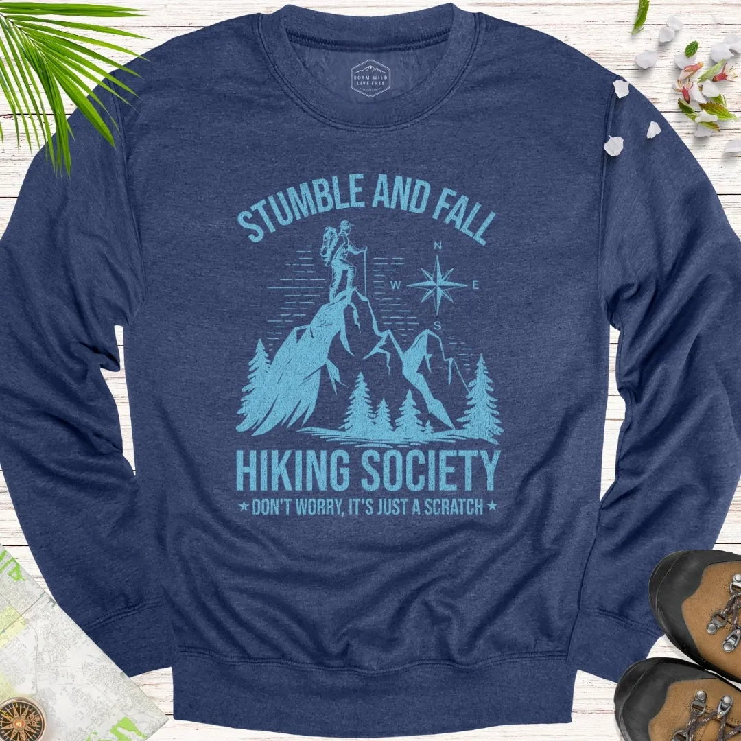 Stumble And Fall Hiking Society Unisex Crewneck Sweatshirt