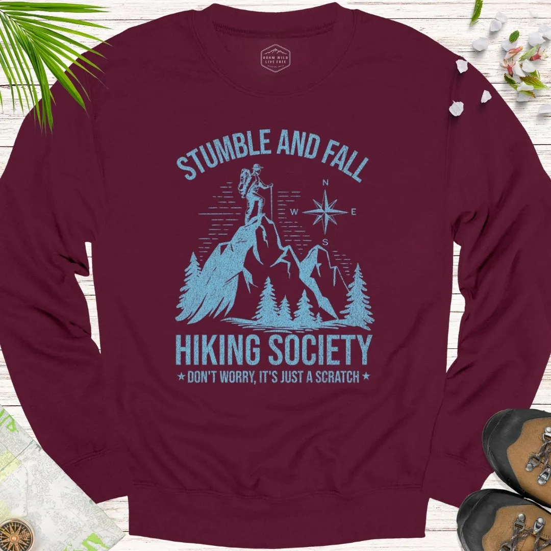 Stumble And Fall Hiking Society Unisex Crewneck Sweatshirt