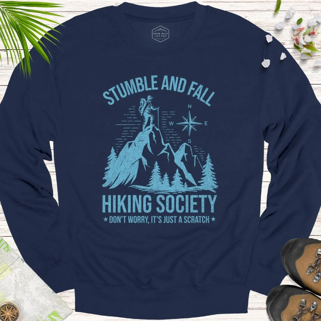 Stumble And Fall Hiking Society Unisex Crewneck Sweatshirt
