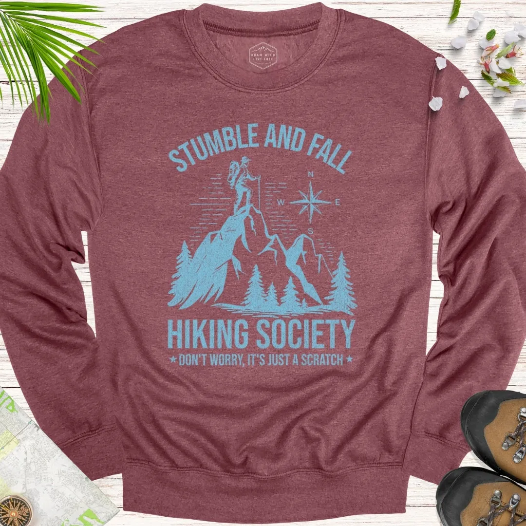 Stumble And Fall Hiking Society Unisex Crewneck Sweatshirt