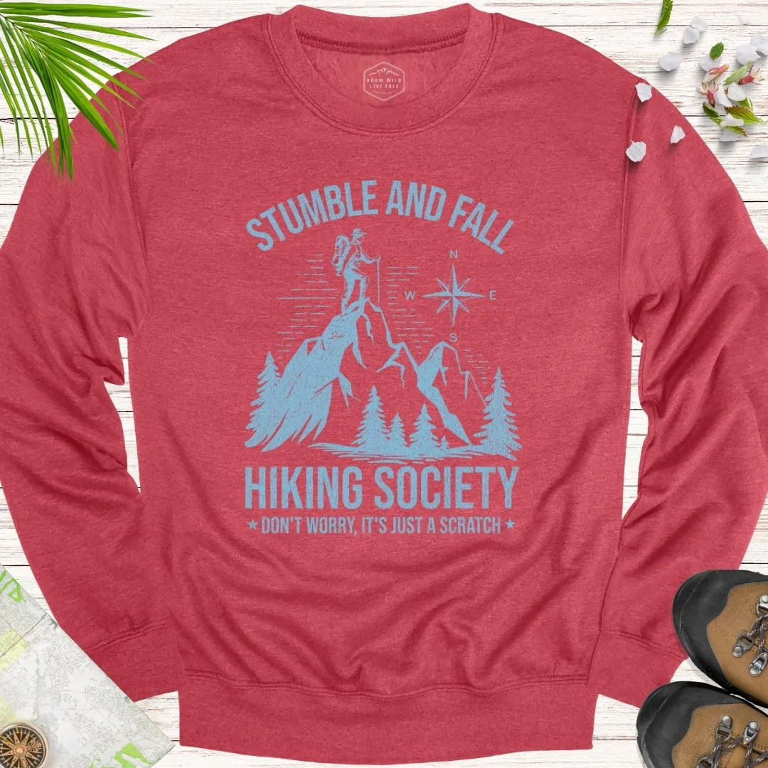 Stumble And Fall Hiking Society Unisex Crewneck Sweatshirt