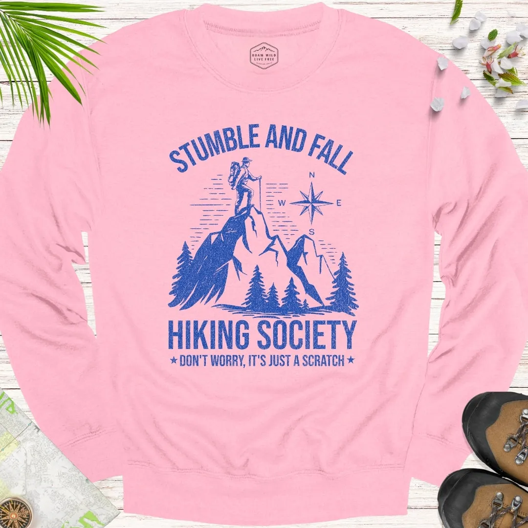 Stumble And Fall Hiking Society Unisex Crewneck Sweatshirt