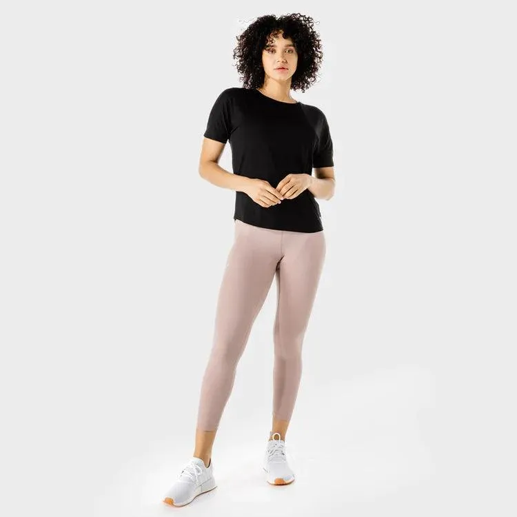 Stuttermabolur Fitness Oversized - Svartur