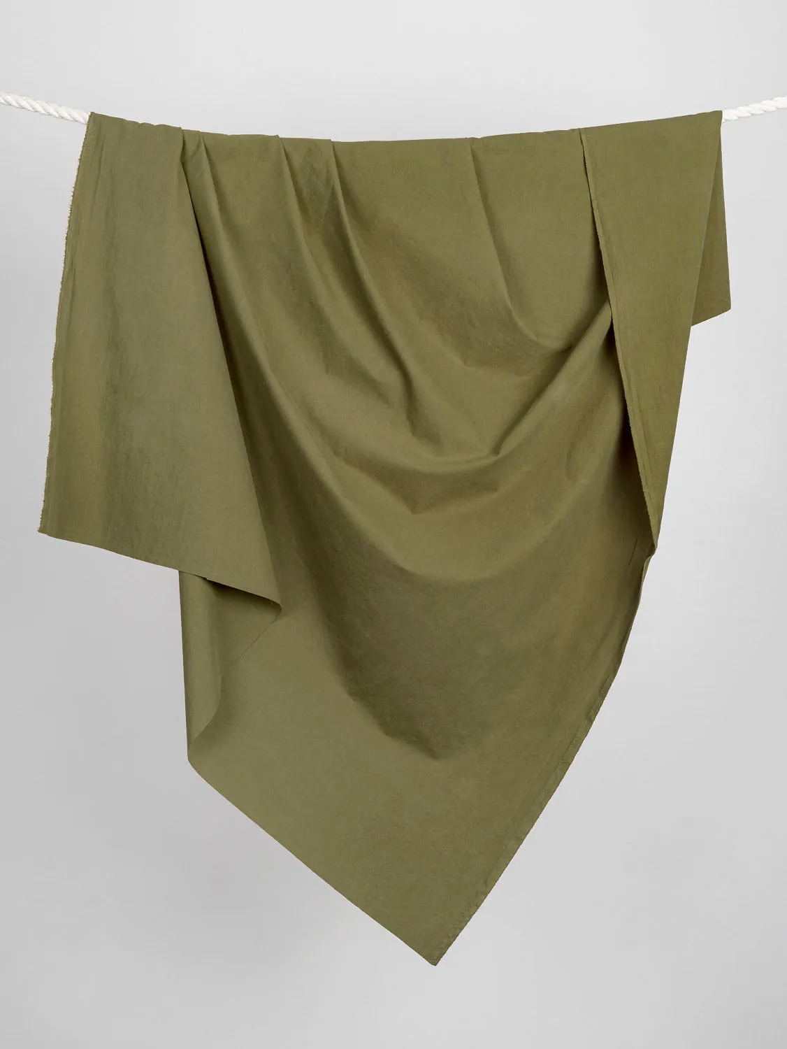 Substantial Organic Cotton Broadcloth - Olive - Swatch
