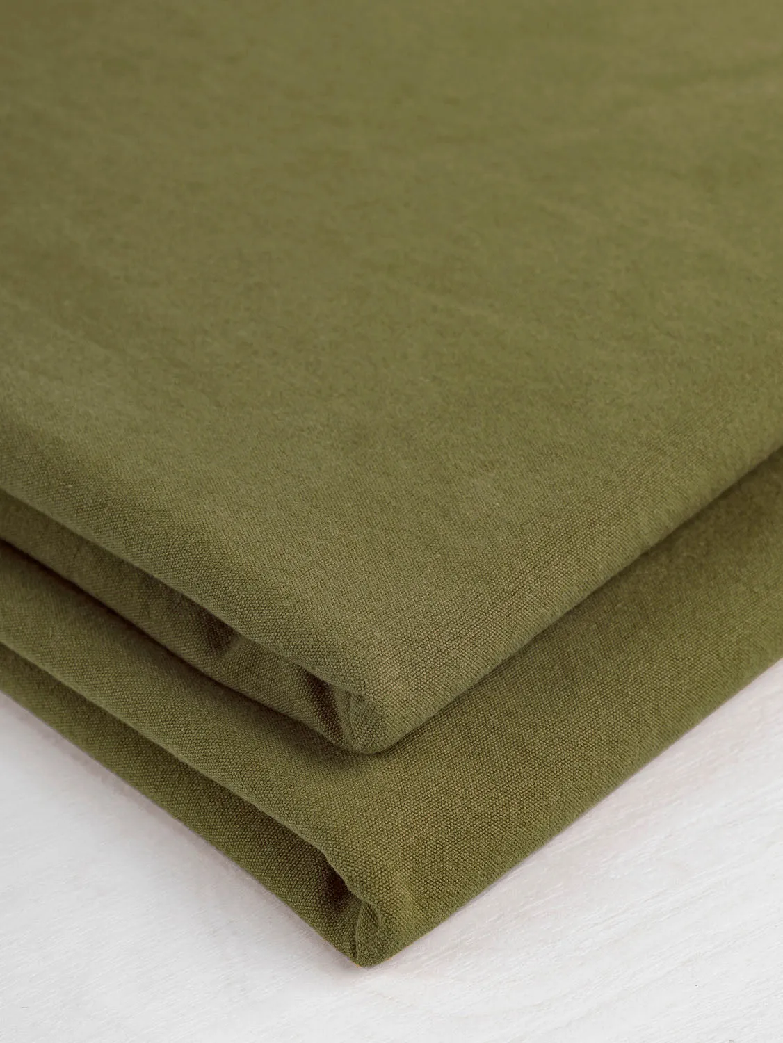 Substantial Organic Cotton Broadcloth - Olive - Swatch