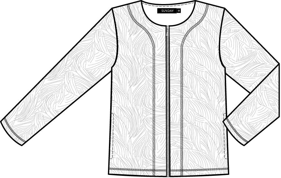 Sunday Textured Cardigan with Zip 6224 6197