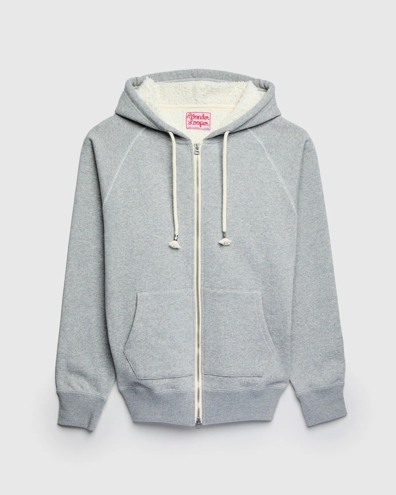 Super Looper Zip Hoodie in Heather Grey