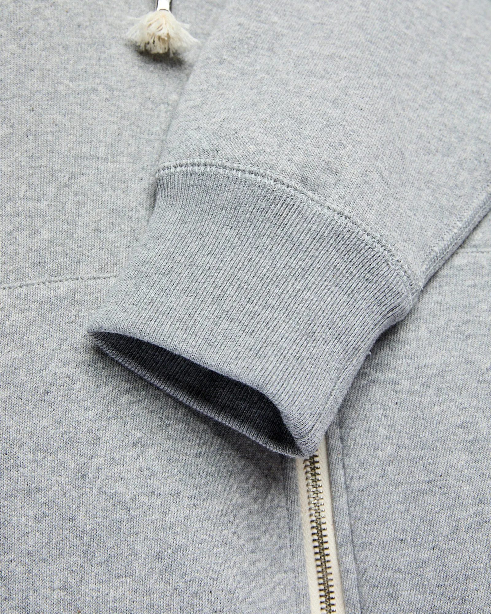Super Looper Zip Hoodie in Heather Grey