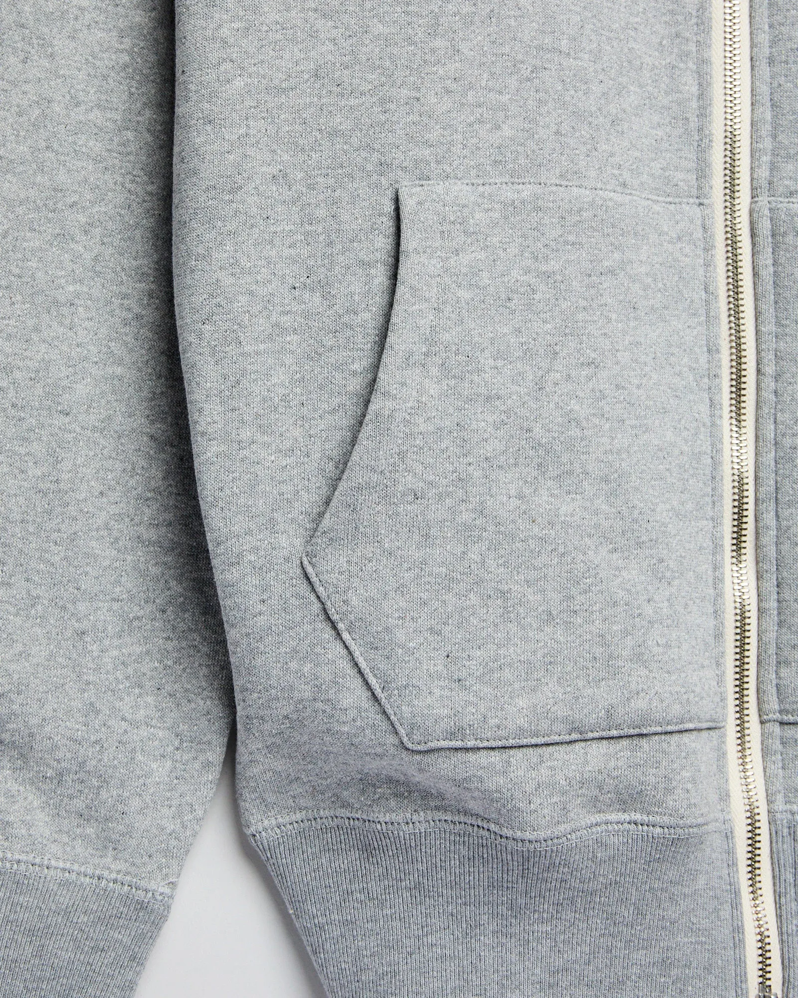 Super Looper Zip Hoodie in Heather Grey