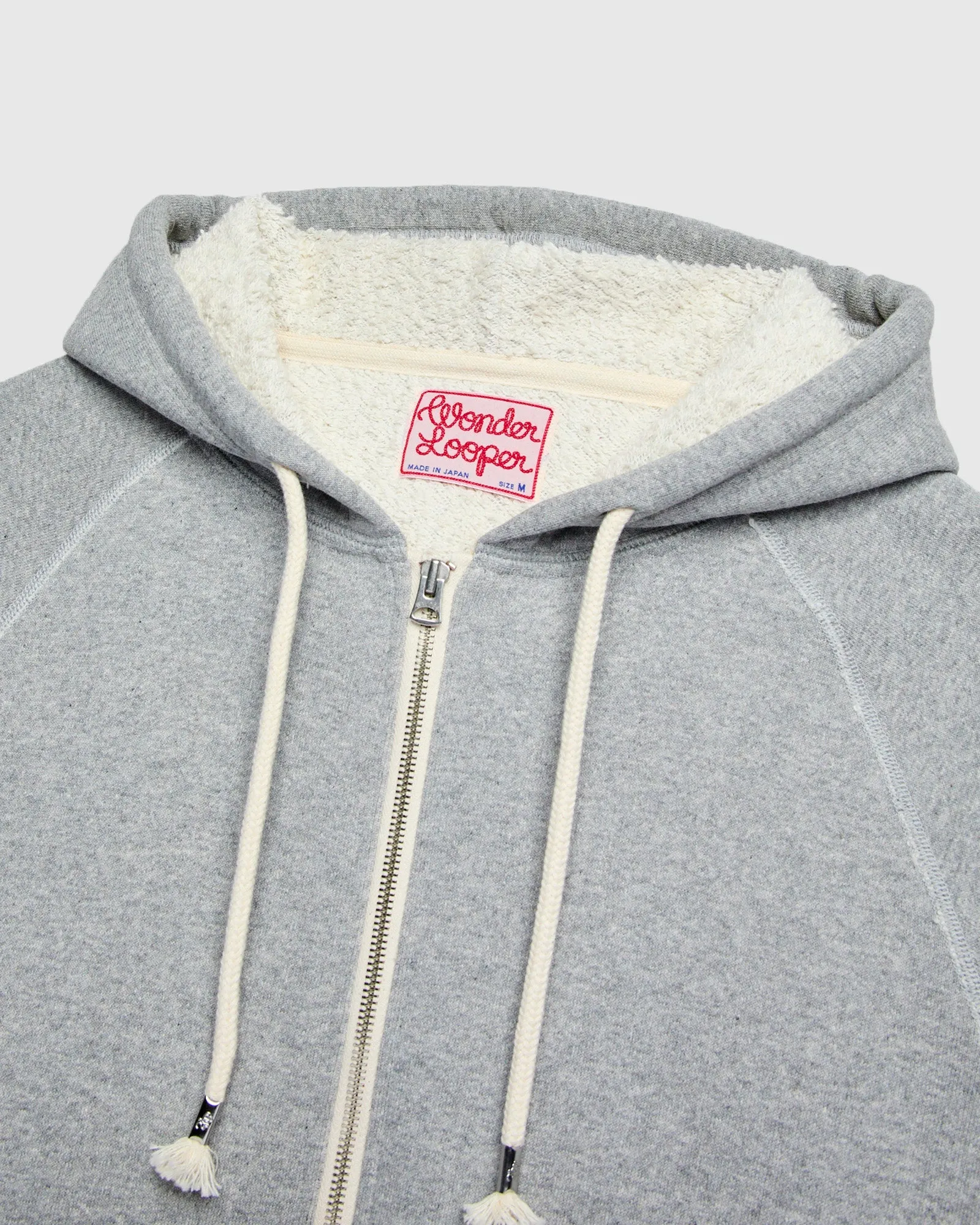 Super Looper Zip Hoodie in Heather Grey