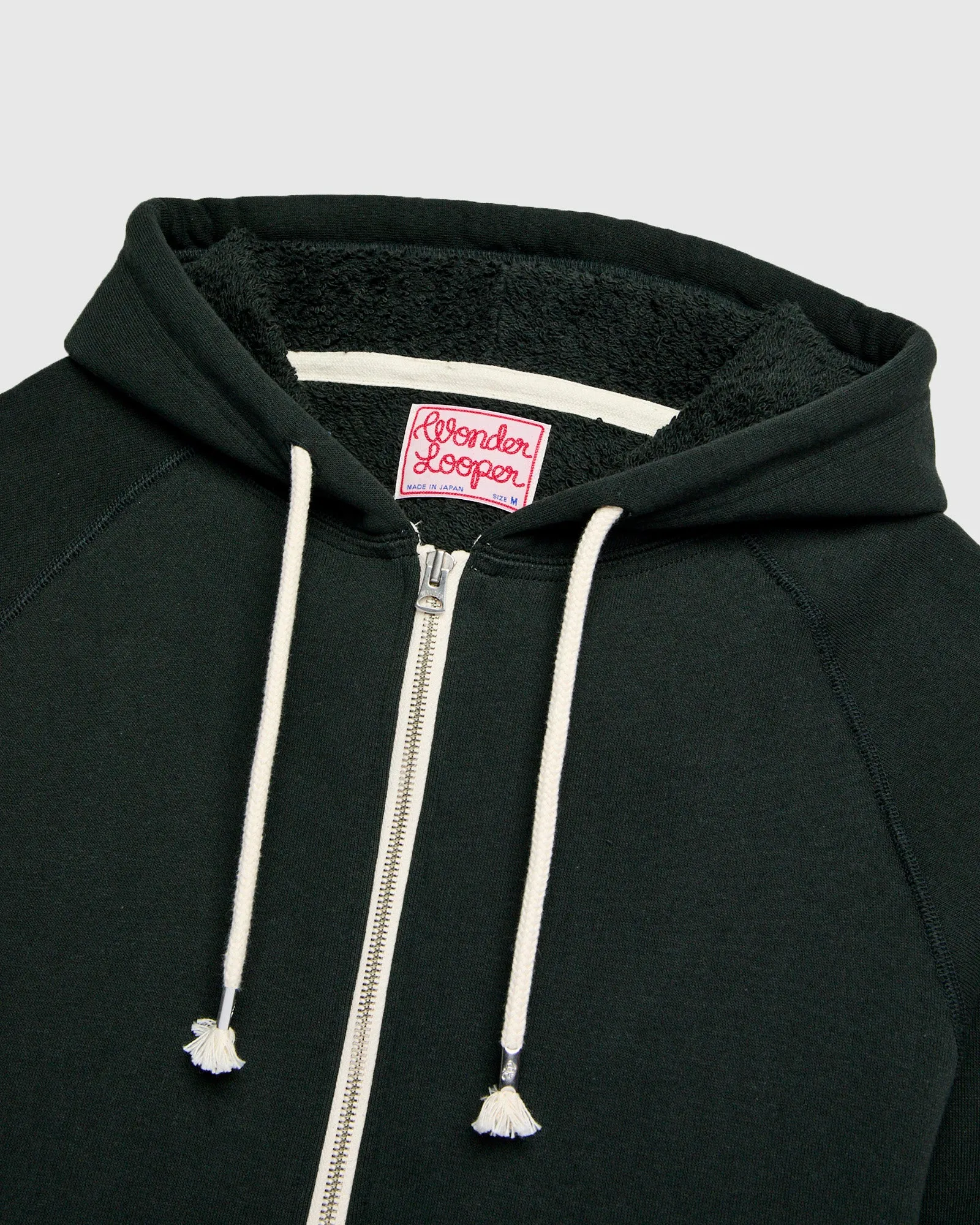 Super Looper Zip Hoodie in Sumi Black