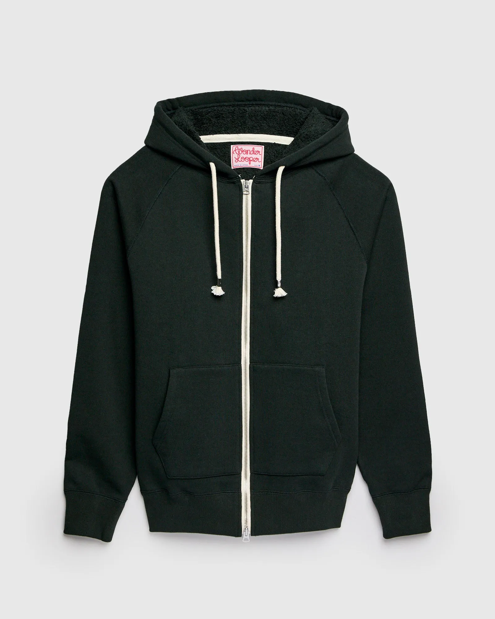 Super Looper Zip Hoodie in Sumi Black