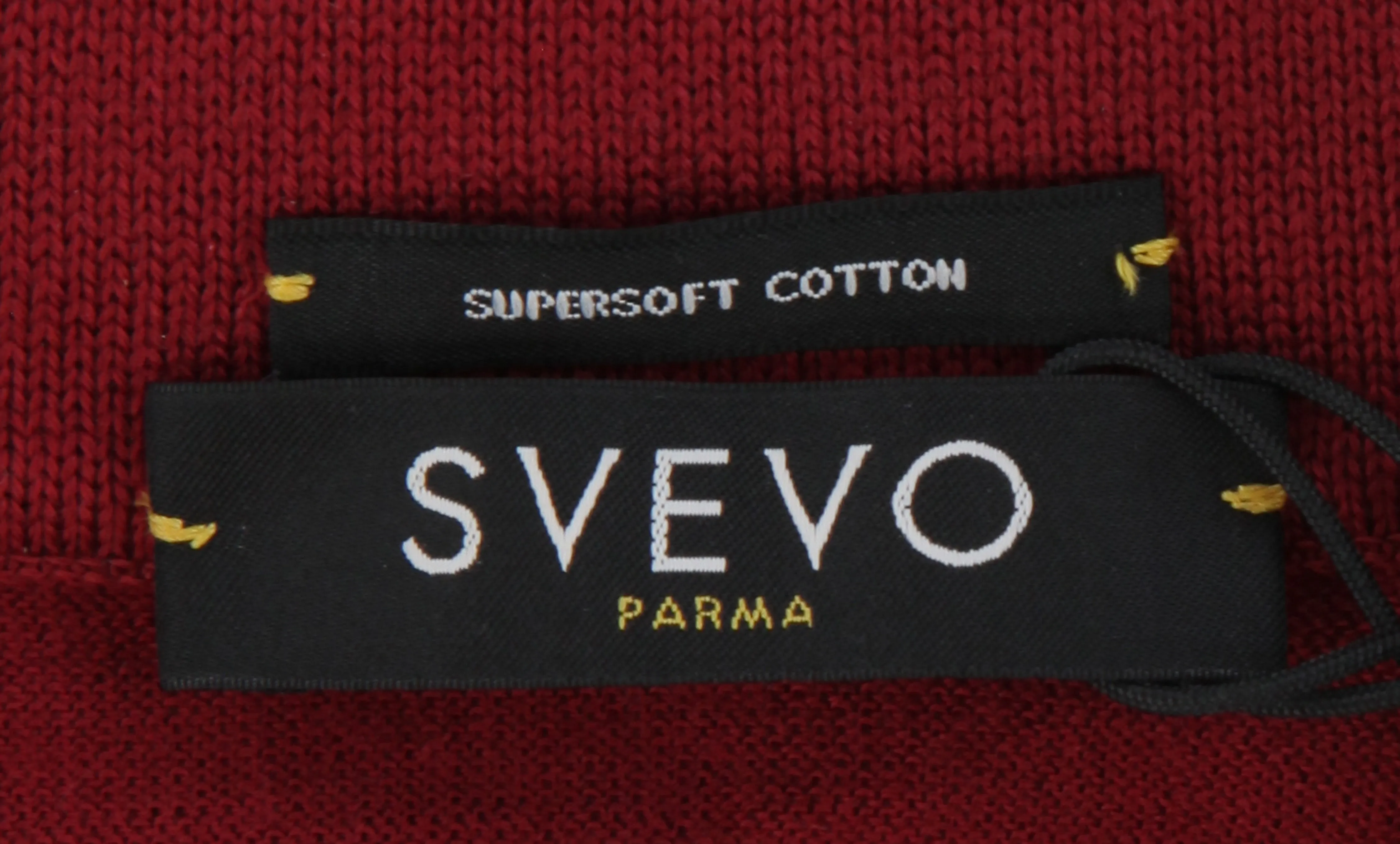 Svevo Parma Red 1/4 Zip Polo Sweater