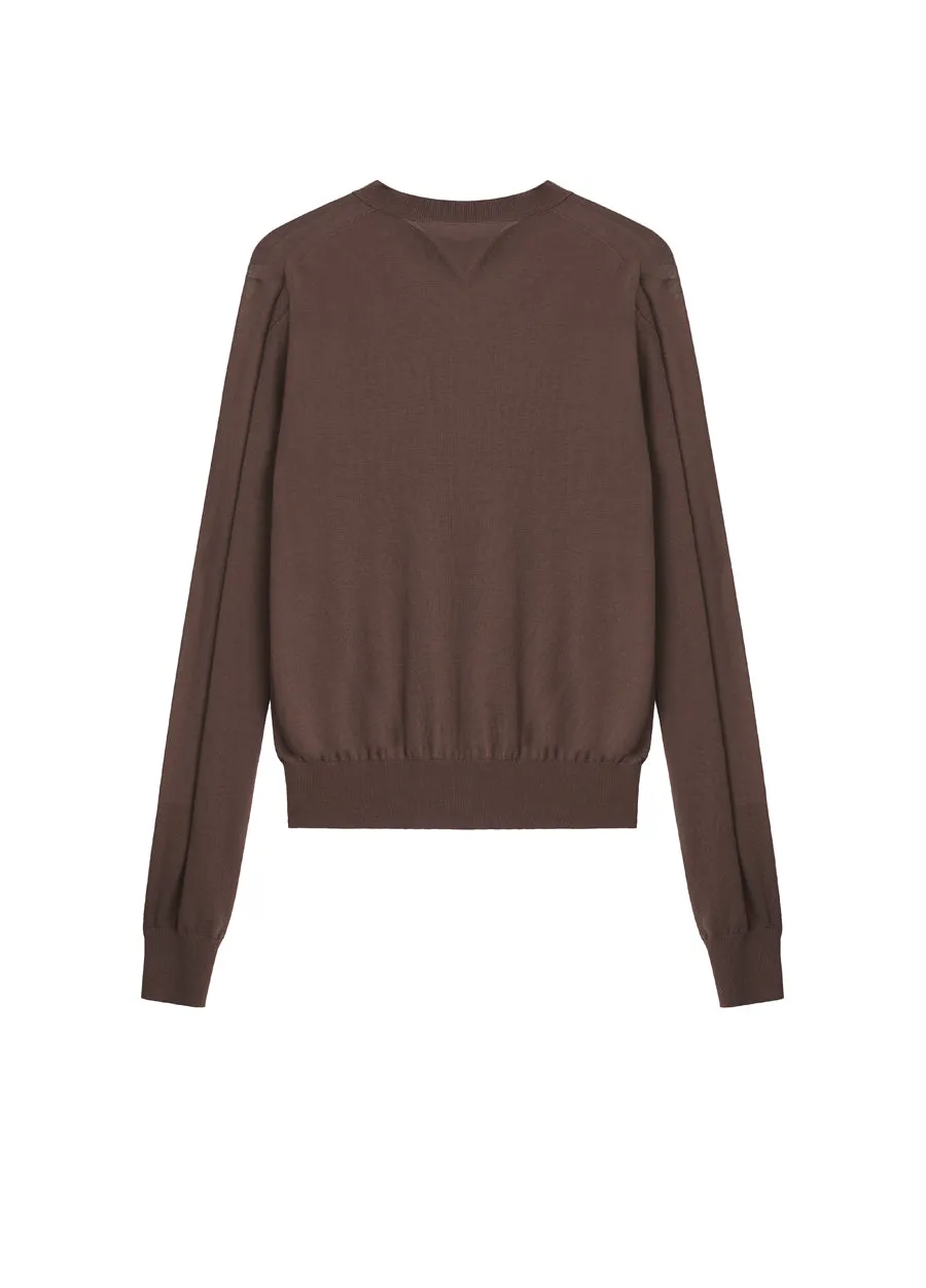 Sweater / JNBY All-match Round Neck Long-sleeved Sweater(100% cotton)