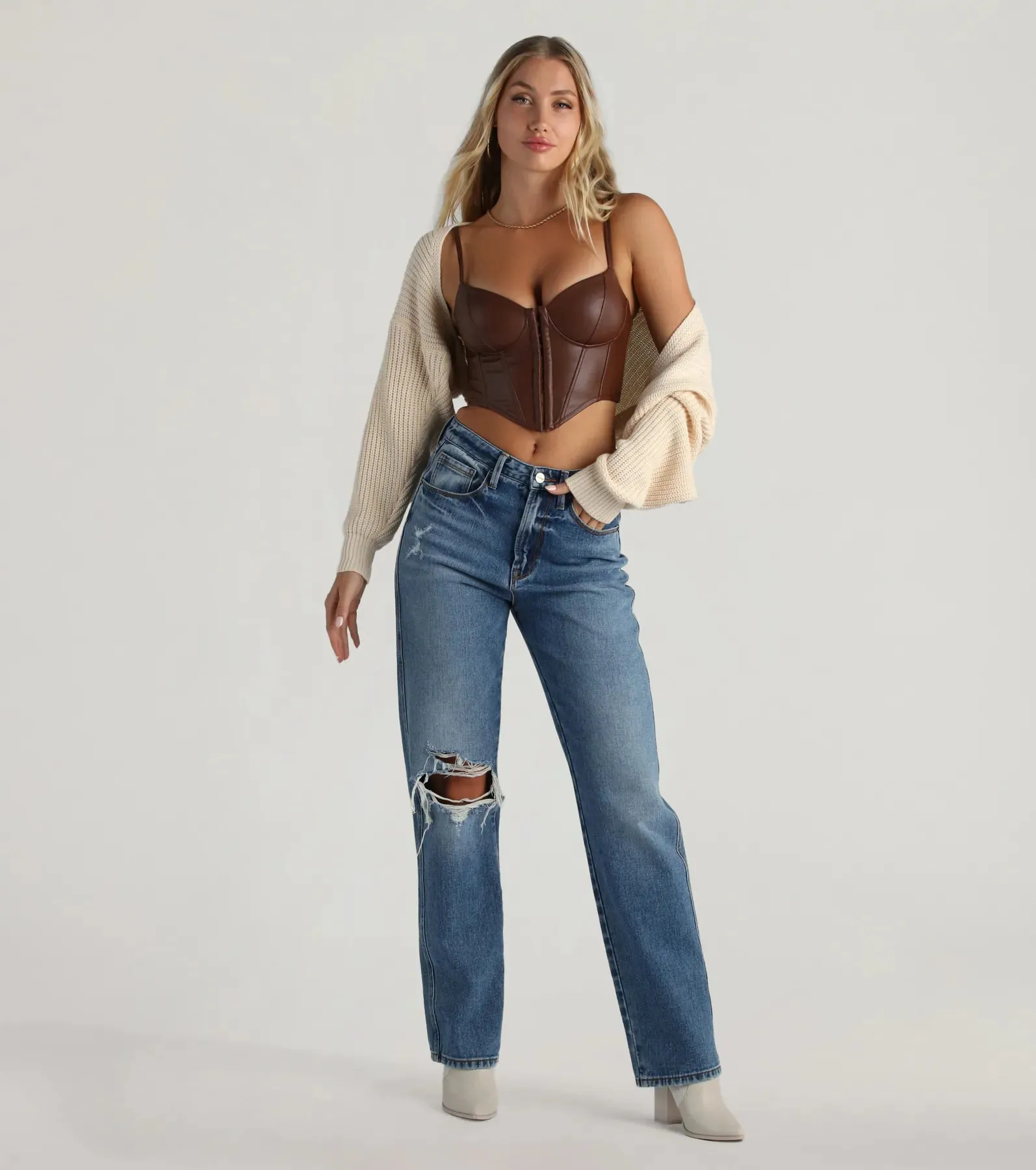 Sweet And Cozy Oversized Knit Sweater Bolero