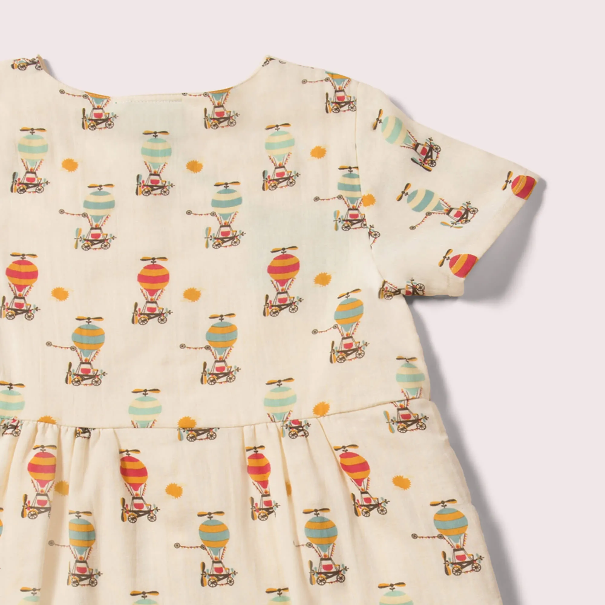 Take To The Skies Organic Button Through Dress
