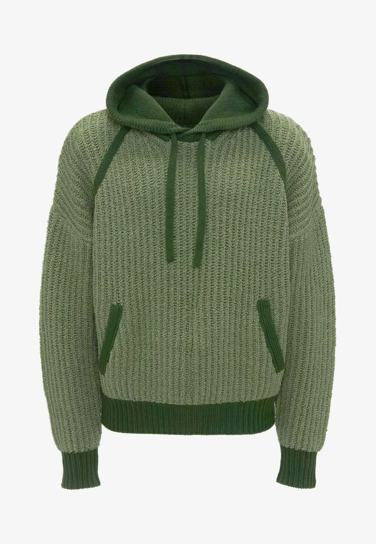 Textured Knit Drawstring Hoodie
