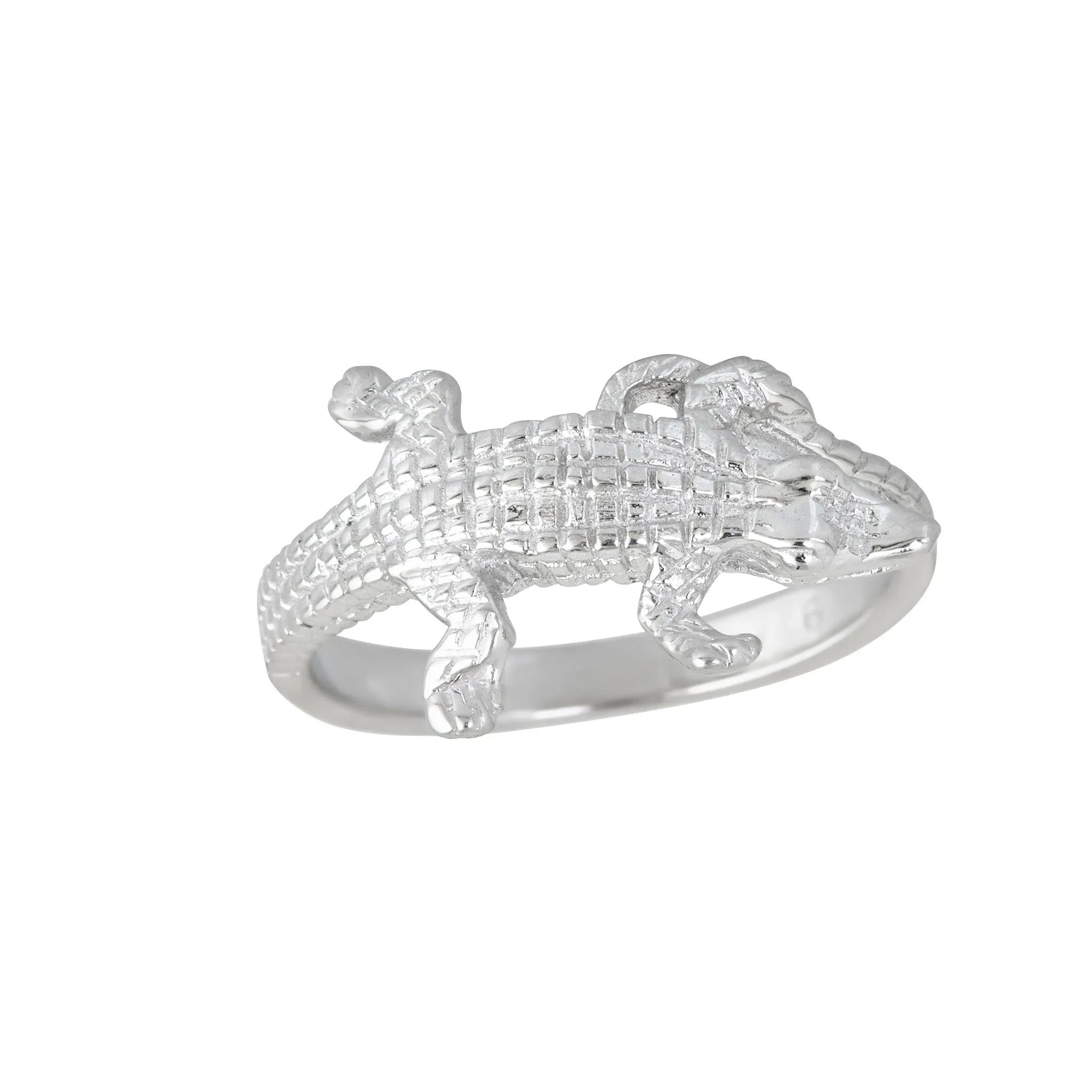 Textured Lizard Ring (Silver)