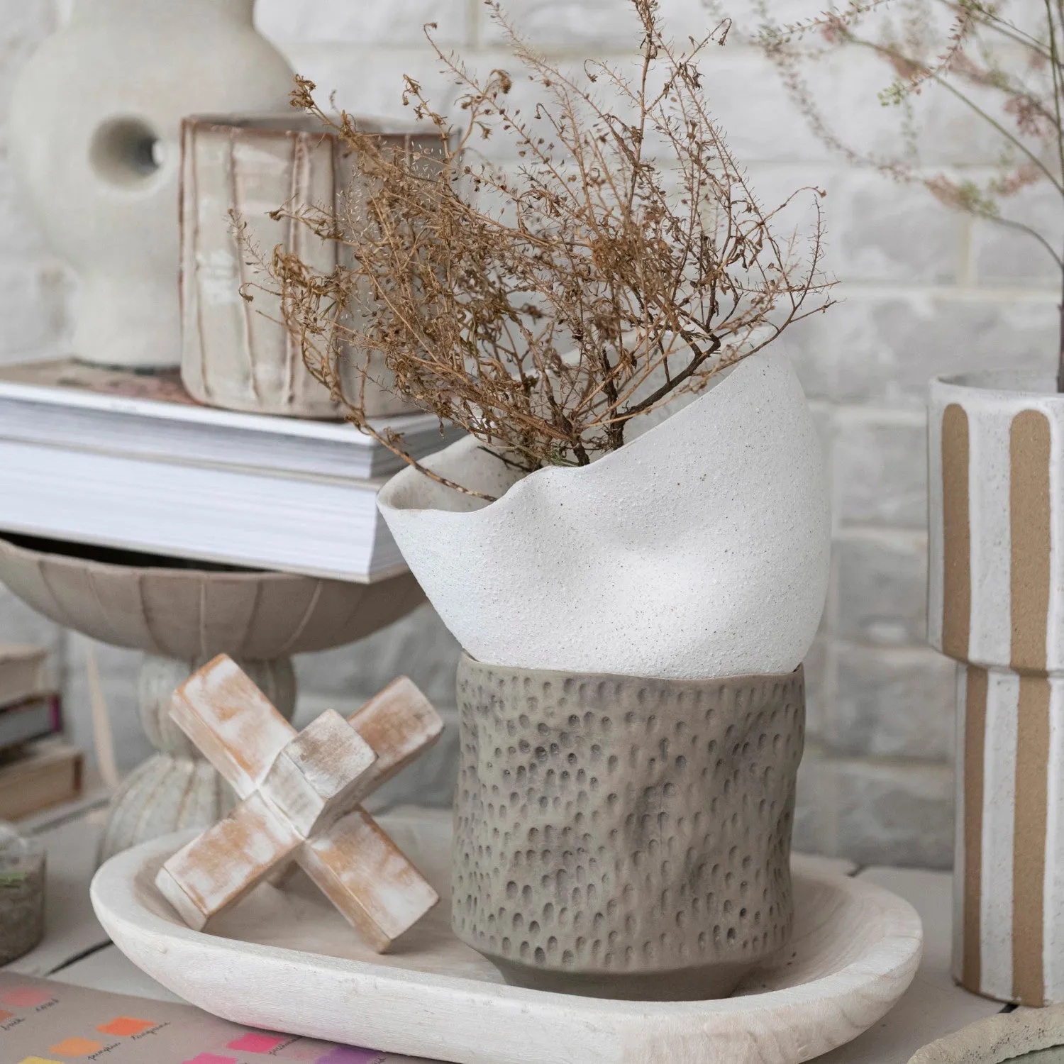 Textured Ruffle Planter
