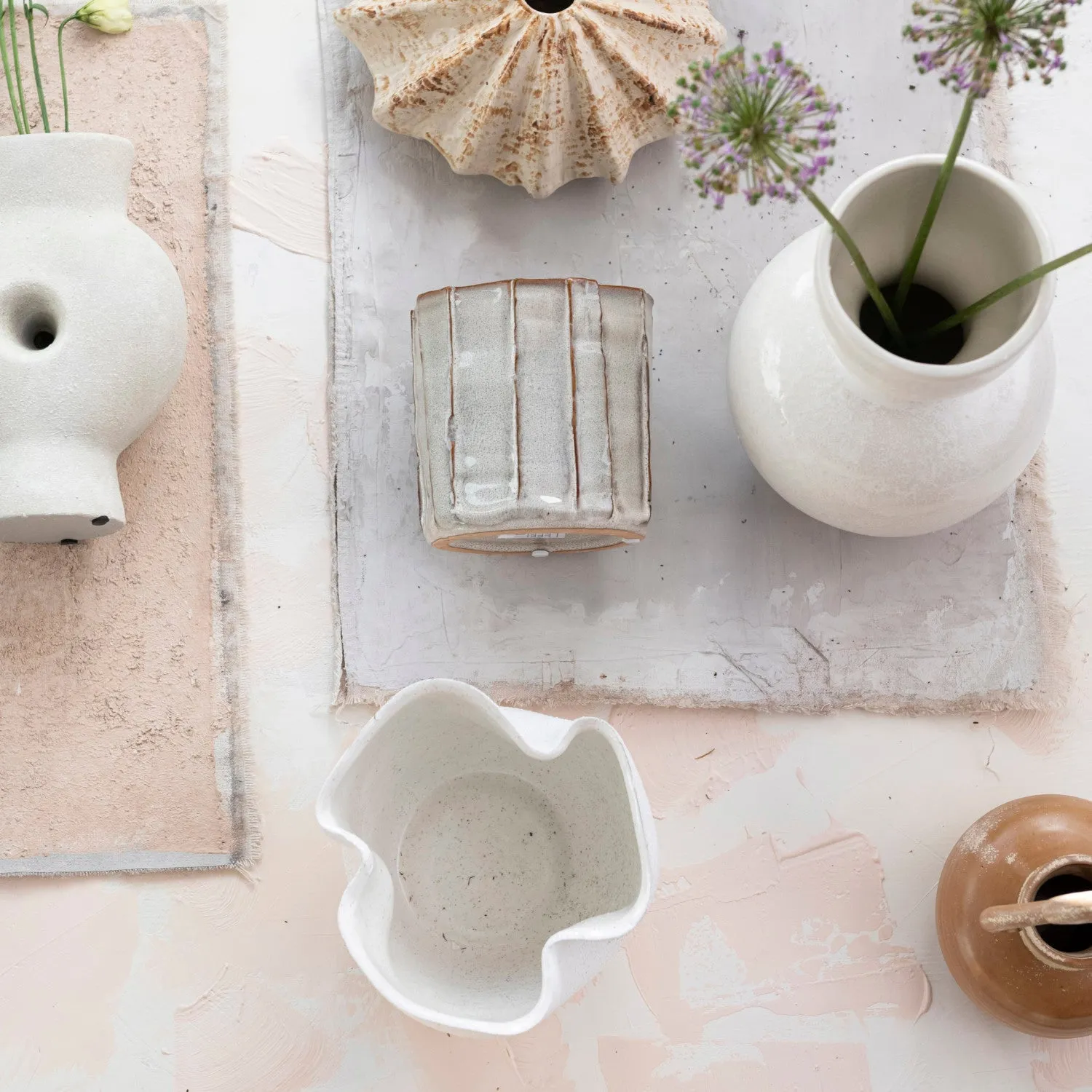 Textured Ruffle Planter